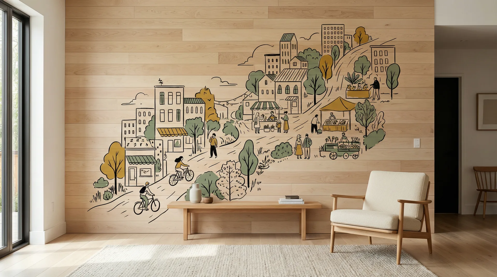 Direktdruck auf Holz — Wandgestaltung Holzoberfläche Schweiz