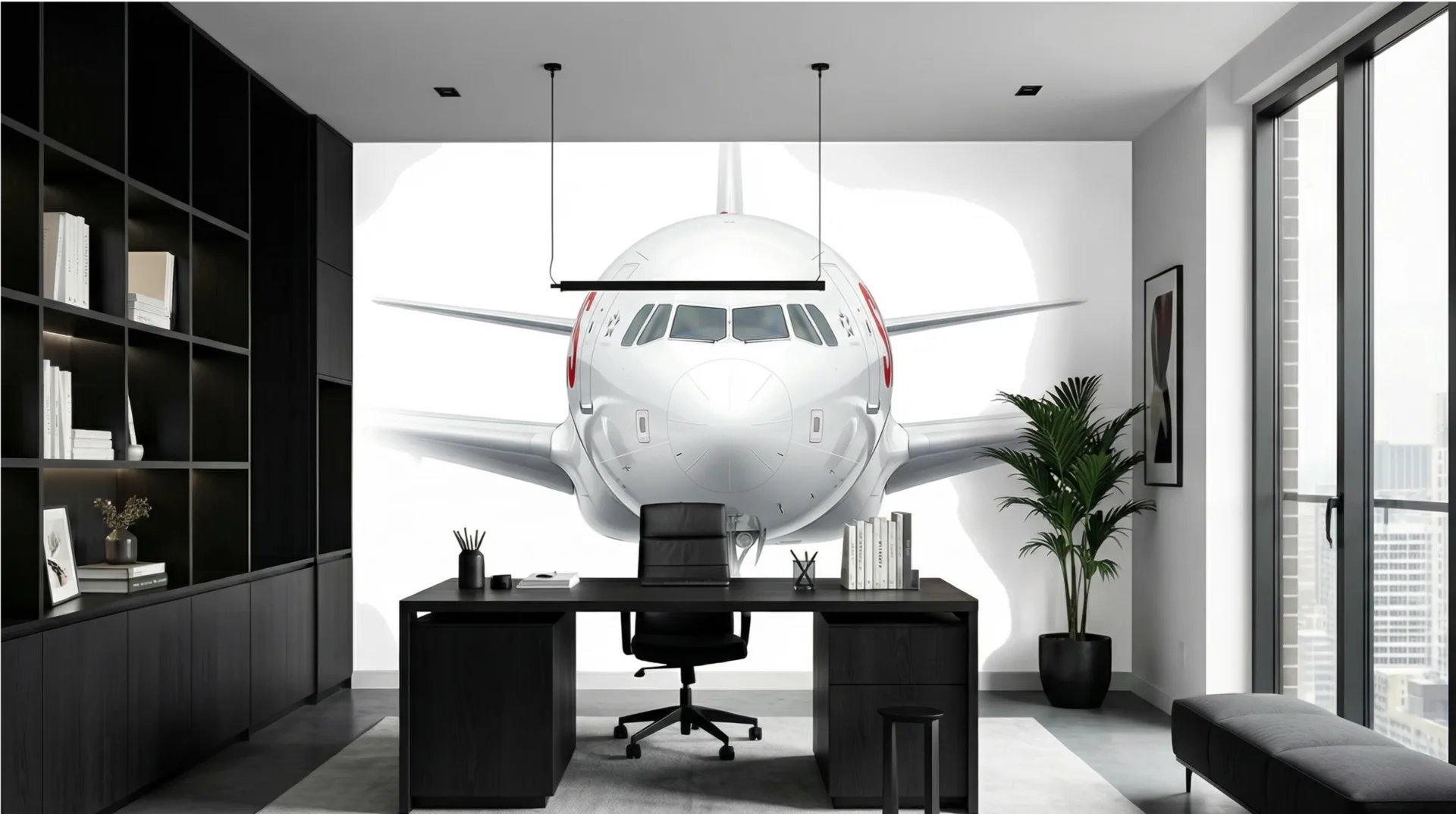 Wandgestaltung CEO Office — Corporate Branding Wand