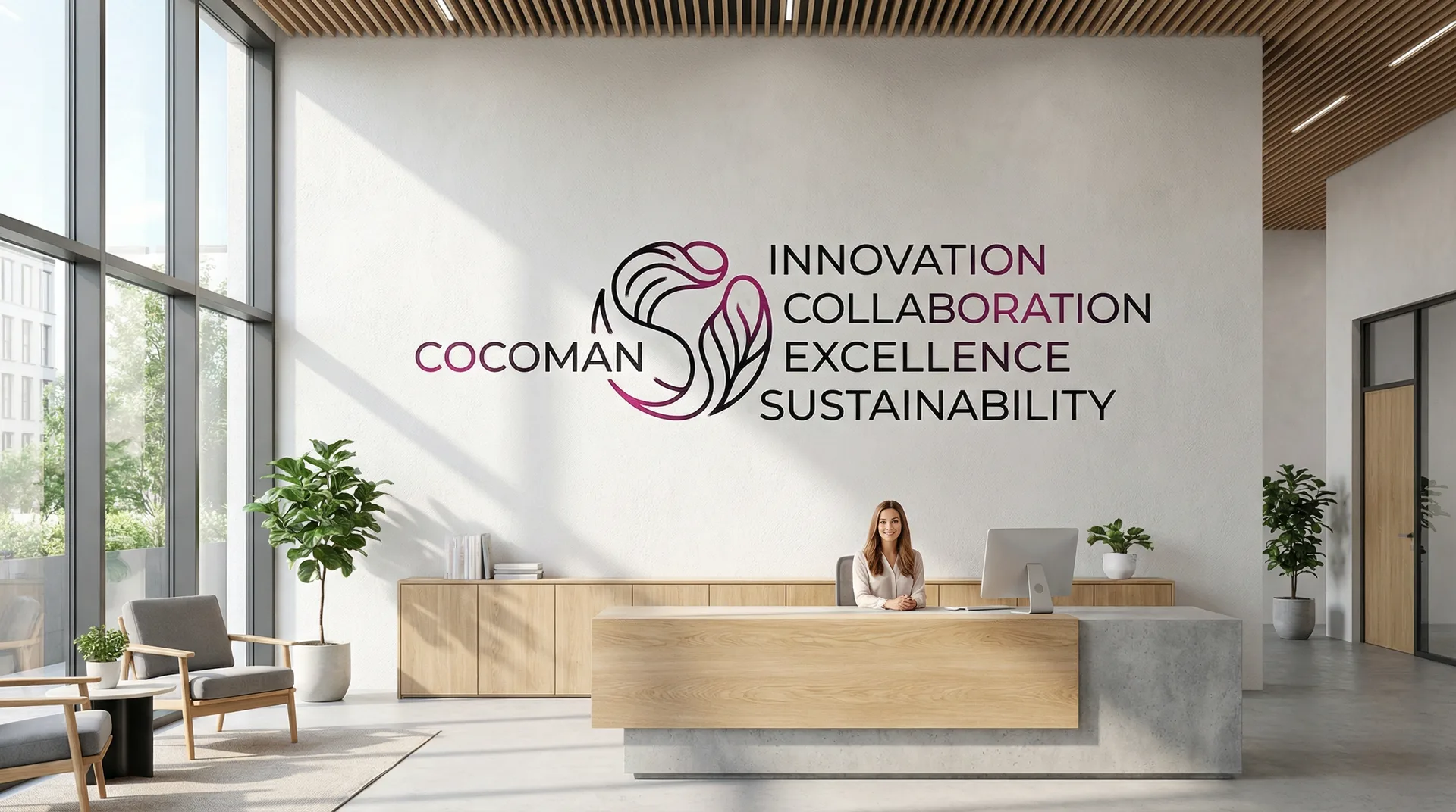 Wanddruck Corporate Empfang — Employer Branding Schweiz