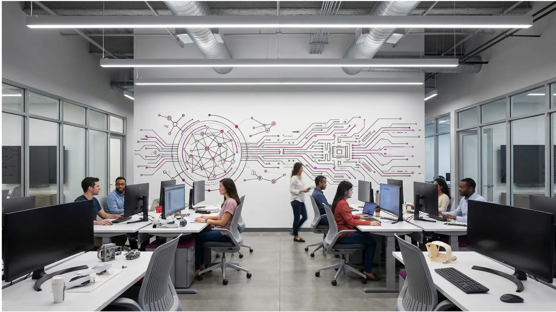 Direktdruck Büro Innovation Lab — Wanddruck Schweiz