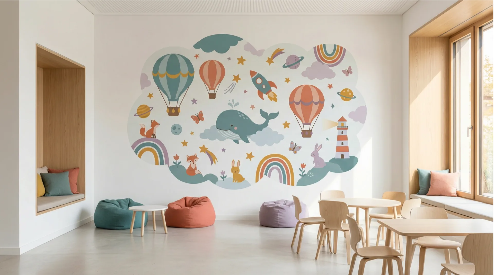 Wanddruck Kinderpraxis — Direktdruck Arztpraxis Schweiz