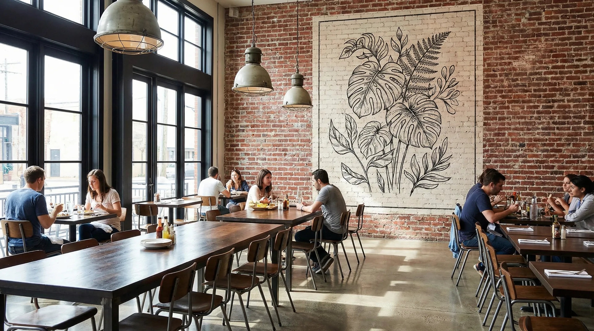 Wandgestaltung Restaurant — Atmosphäre durch Direktdruck