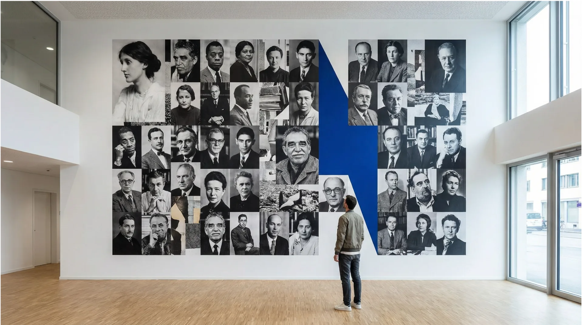 Wanddruck Bibliothek Museum — Direktdruck Kulturraum Schweiz