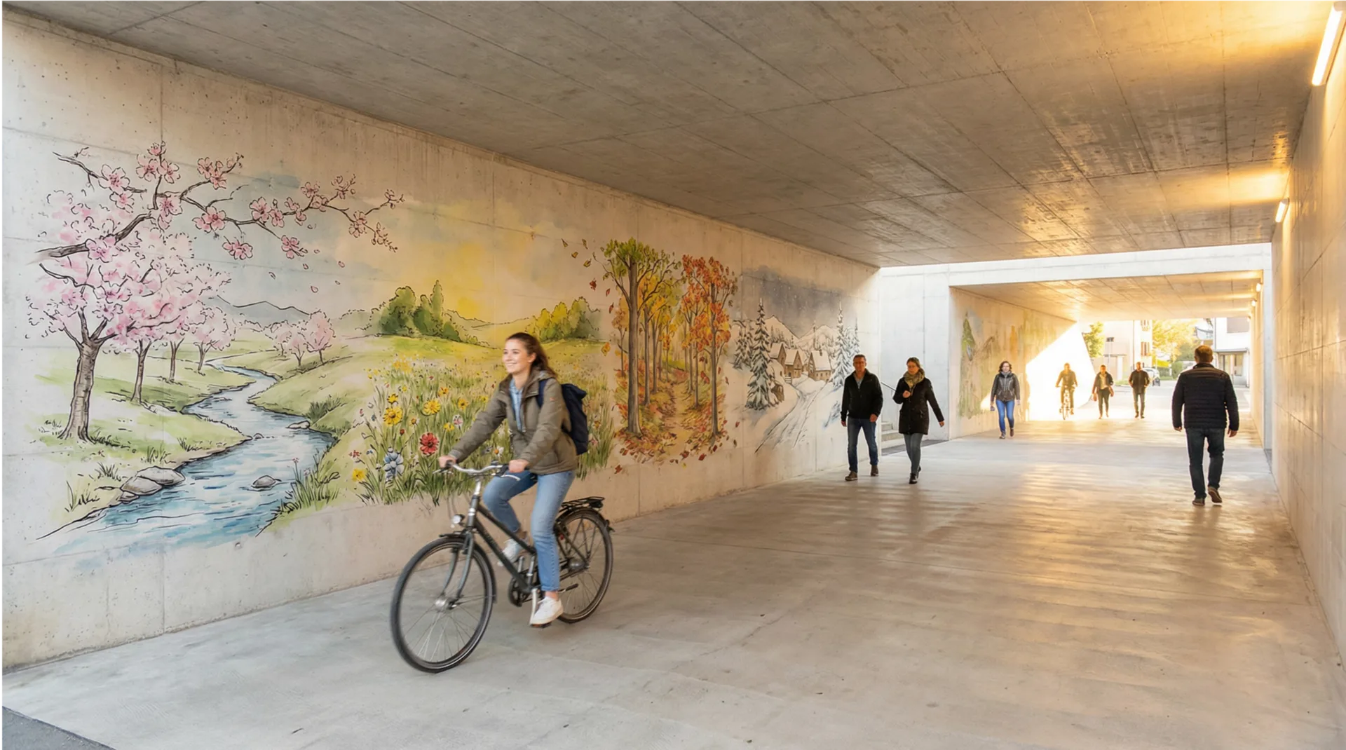 Wanddruck Stimmung öffentlicher Raum — Direktdruck Schweiz