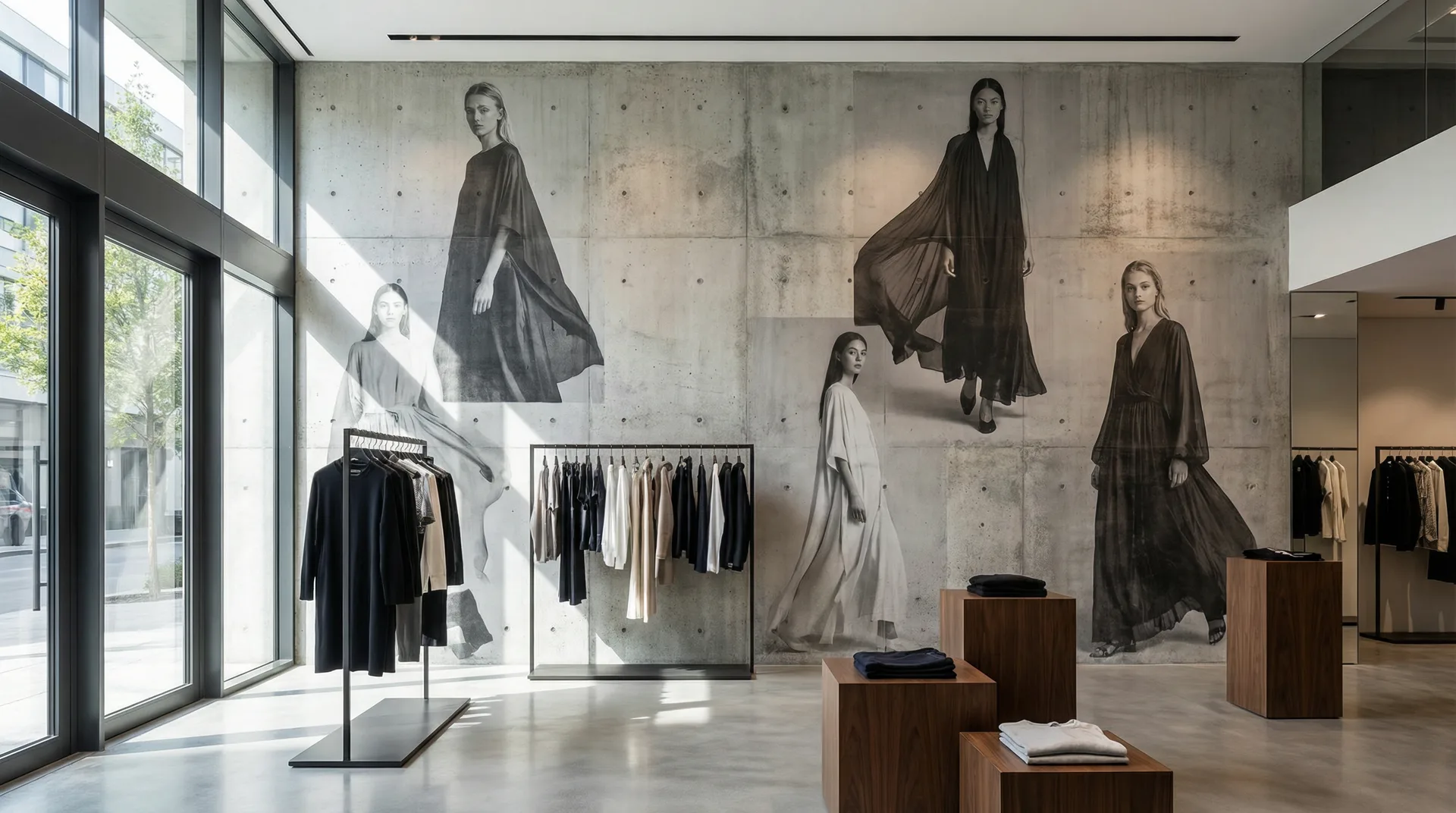 Wandgestaltung Fashion Store — Direktdruck Retail Branding