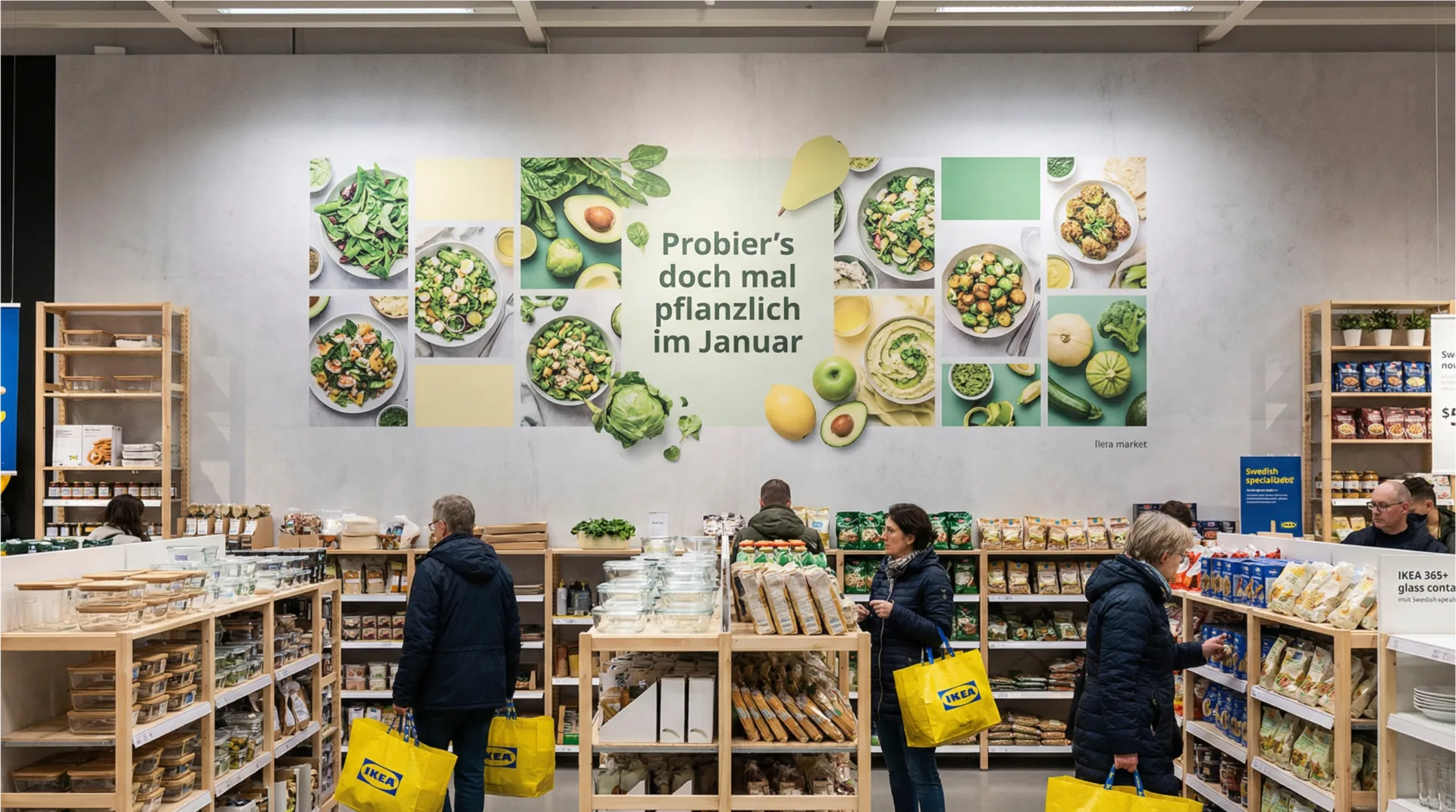 Wanddruck saisonal Retail — Direktdruck Kampagnenfläche