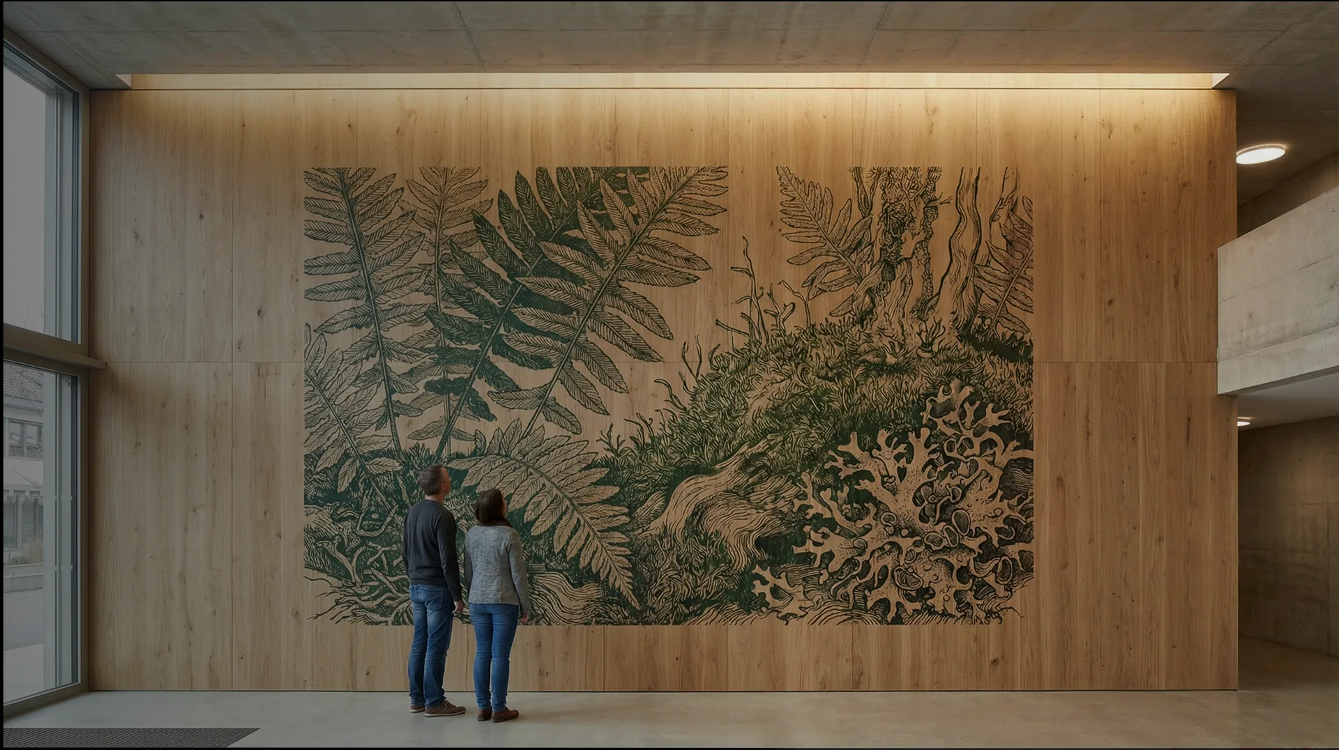 Direktdruck auf Wand — architektonische Raumgestaltung